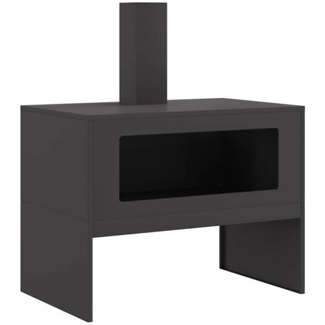 Hoguera Negro 80 x 50 x 96 cm Acero laminado en frío vidaXL