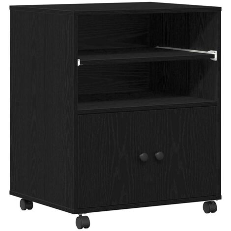 Soporte para Impresora Roble negro 60 x 48 x 74 cm vidaXL