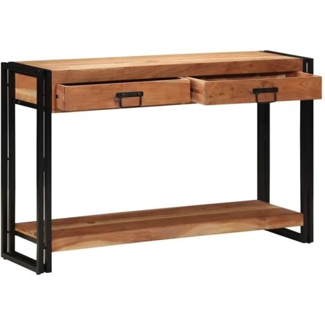 Mesa Consola Marrón 120 x 33 x 75 cm madera maciza de acacia vidaXL (1/5)