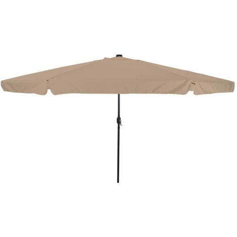 Parasol de jardín Taupe y Negro 395 x 395 x 245 cm vidaXL