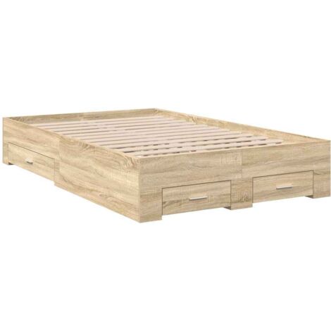 Estructura de cama Marrón 120 x 200 cm Madera de ingeniería vidaXL (1/5)