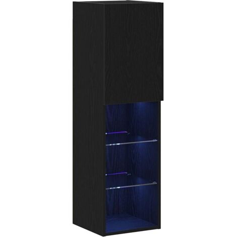 Gabinete de TV 2 pcs Negro 30.5 x 30 x 102 cm vidaXL