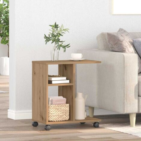 Mesa Auxiliar con estante Roble artisan 50 x 30 x 55 cm vidaXL