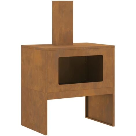 Hoguera Marrón 60 x 40 x 96 cm Acero vidaXL