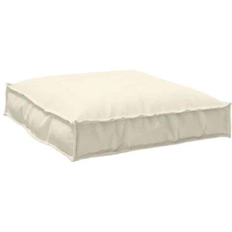 Cojín de palé para asiento Crema 70 x 70 x 12 cm Tela Oxford vidaXL (1/5)