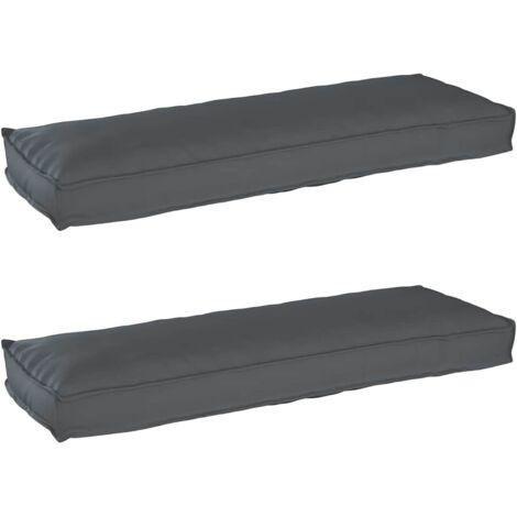 Juego de cojines de paleta 2 pcs Antracita 120 x 40 x 8 cm vidaXL