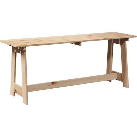 Banco de exterior Marrón 119 x 35 x 47 cm Madera de pino sólido vidaXL