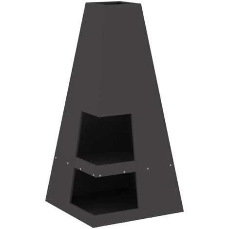 Hoguera Negro 50 x 50 x 100 cm Acero vidaXL (1/5)