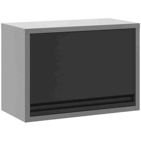 Gabinete para Herramientas Negro y gris 50 x 25 x 35 cm vidaXL