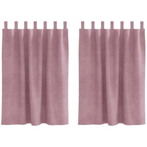 Cortinas 2 pcs Rosa oscuro 140 x 140 cm Terciopelo vidaXL