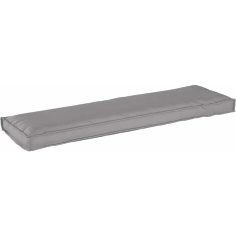 Cojín de palé para banco Gris 140 x 40 x 8 cm Tela Oxford vidaXL
