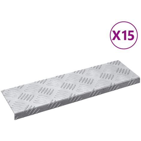 Placas en Cuadrícula 15 pcs Plateado 60 x 18 cm Aluminio vidaXL