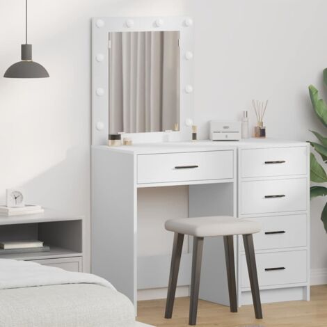 Mesa de Tocador Blanco 50 x 41 x 135 cm Madera contrachapada vidaXL