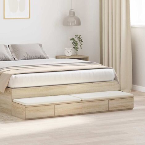 Cajones de cama con cajón Roble Sonoma 150 x 36.5 x 16.5 cm vidaXL (1/5)