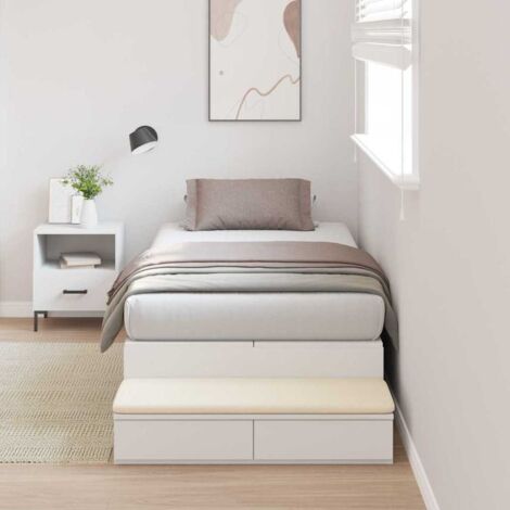 Cama con almacenamiento con cajón 90 cm Madera contrachapada vidaXL (1/5)