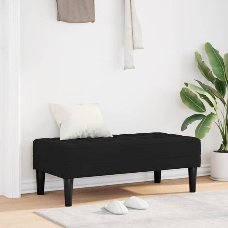 Banco Negro 113 x 57 x 39 cm Terciopelo vidaXL (1/5)