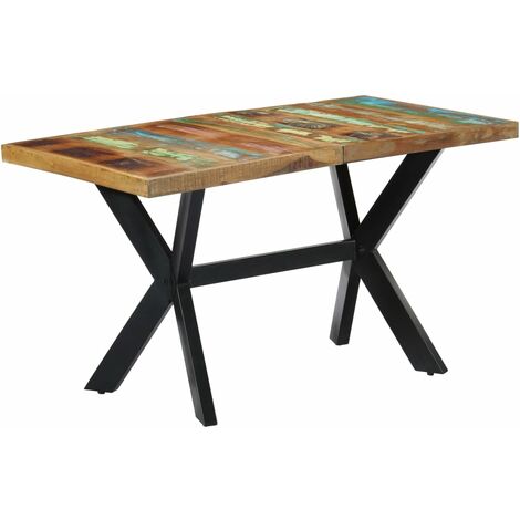 Mesa de comedor de madera maciza reciclada 140x70x75 cm vidaXL