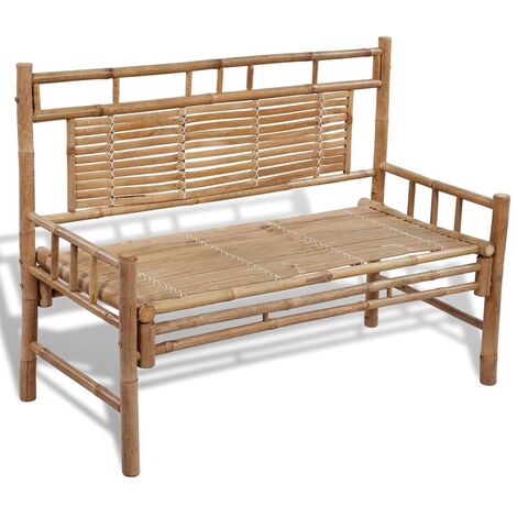Banco de jardín plegable bambú 120 cm vidaXL