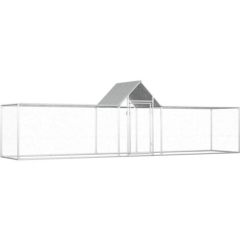 Gallinero acero galvanizado 5x1x1,5 m vidaXL