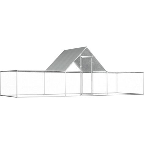 Gallinero acero galvanizado 6x2x2 m vidaXL