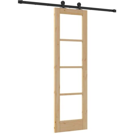 Puerta Deslizante ORKDAL Marrón 61 x 198.5 cm Madera y metal