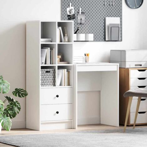 Escritorio con cajón con estante con almacenamiento 2 pcs vidaXL