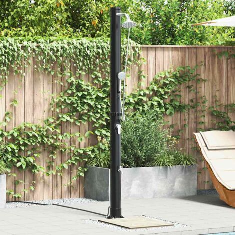 Ducha Solar Exterior Negro 217 cm PVC y aluminio vidaXL