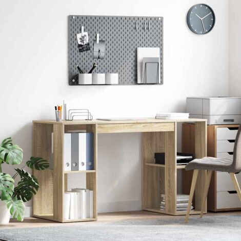 Escritorio con Almacenamiento Roble Sonoma 130 x 50.5 x 75 cm vidaXL