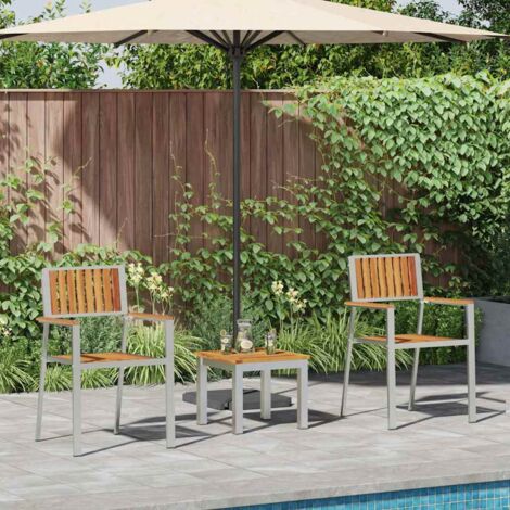 Conjunto de Comedor de Jardín 3 pcs Marrón vidaXL (1/5)