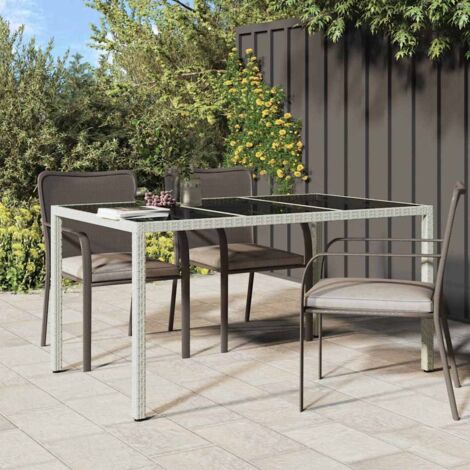 Mesa de comedor de jardín 150 x 90 x 75 cm Poliratán vidaXL