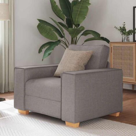 Sillón  de tela color topo 60 cm vidaXL