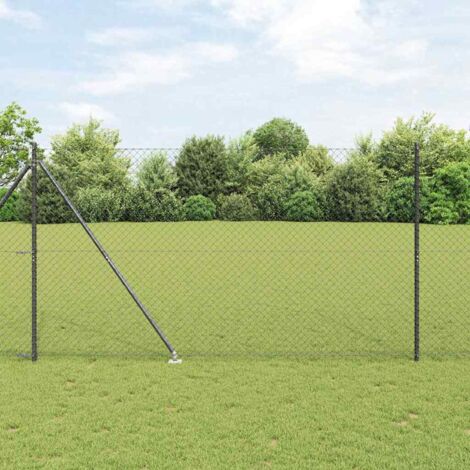 Valla de alambre soldado con picos 10 x 1,5 m (An x Al) vidaXL
