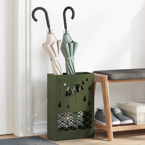 Soporte para sombrilla Verde oliva 28 x 12 x 41 cm Metal vidaXL