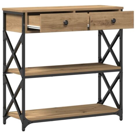 Mesa de Consola con cajón Roble artisan 75 x 28 x 75 cm vidaXL