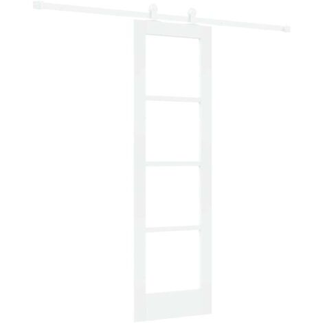 Puerta Deslizante ORKDAL Blanco 61 x 198.5 cm Madera y metal vidaXL
