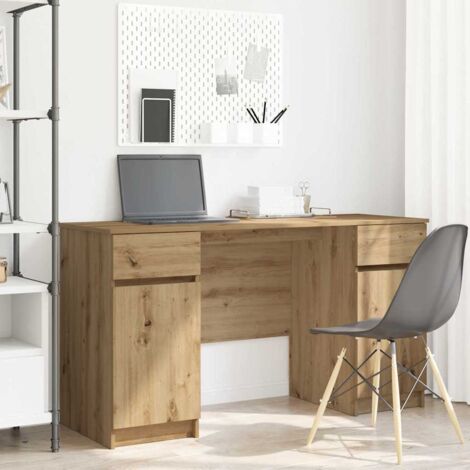 Escritorio Roble artisan 140 x 49 x 76 cm Madera contrachapada vidaXL