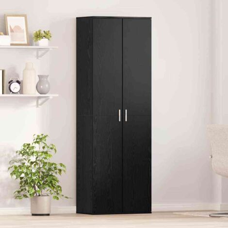 Highboard Roble negro 60 x 35 x 180 cm Madera contrachapada vidaXL