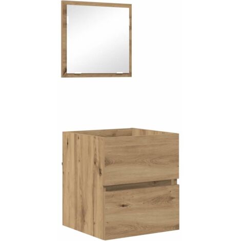 Armario de Baño con cajón Roble artesanal 41 x 38.5 x 45 cm vidaXL