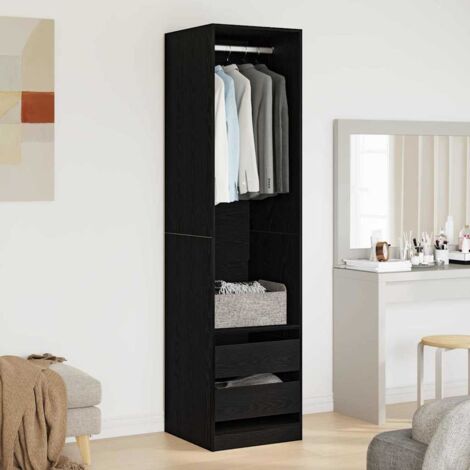 Armario Roble negro 50 x 50 x 200 cm Madera contrachapada vidaXL