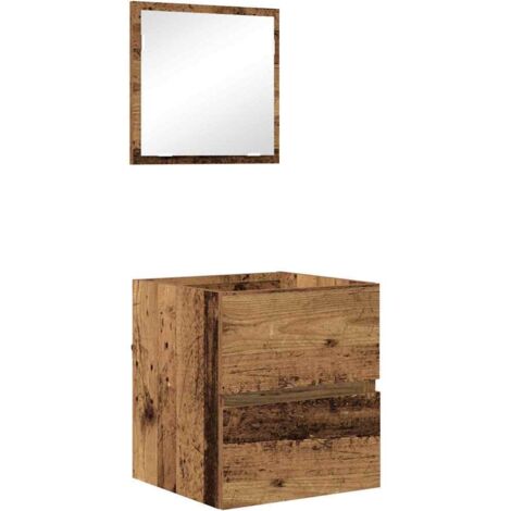 Armario de Baño con cajón Madera Vieja 41 x 38.5 x 45 cm vidaXL