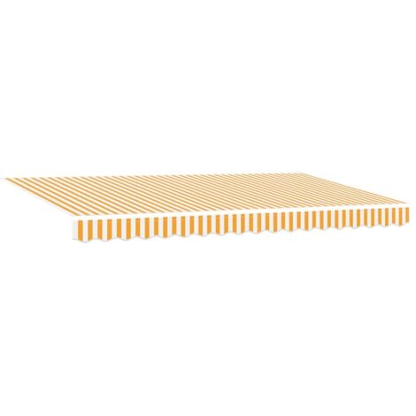 Tela de recambio para toldo Amarillo y blanco 400 x 200 cm Lona vidaXL