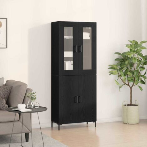Alacena 2 pcs Roble negro 69.5 x 34 x 180 cm vidaXL (1/5)