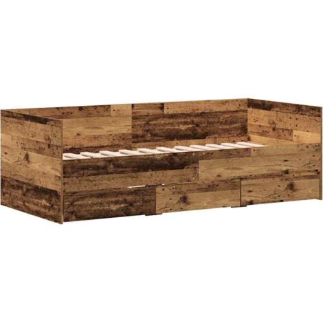 Cama de día Madera Vieja 90 x 190 cm Madera contrachapada vidaXL