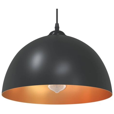 Lámparas colgantes 2 uds regulable en altura E27 negro Ø 30 cm vidaXL
