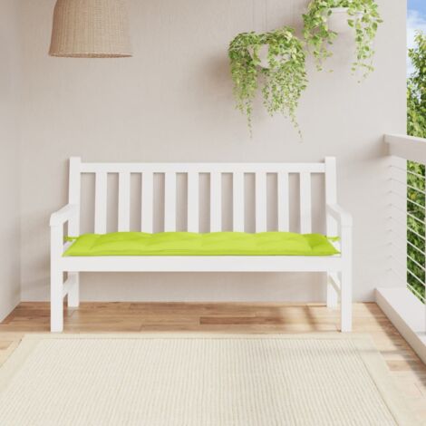 Cojín de banco de jardín tela Oxford verde claro 150x50x7 cm vidaXL