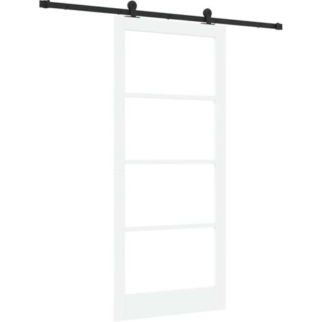 Puerta Deslizante ORKDAL Blanco 93 x 211 cm Madera y metal vidaXL