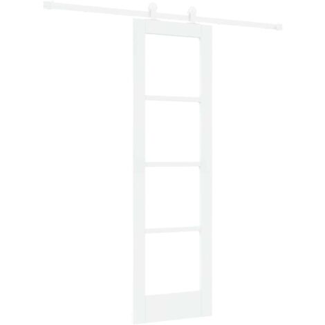 Puerta Deslizante ORKDAL Blanco 61 x 198.5 cm Madera y metal vidaXL