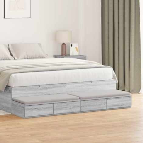 Cajones de cama con cajón Gris sonoma 150 x 36.5 x 16.5 cm vidaXL (1/5)