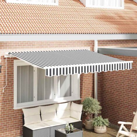 Tela de recambio para toldo Antracita y blanco 350 x 200 cm vidaXL