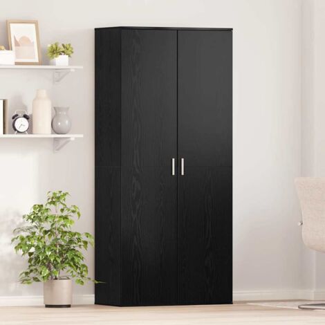 Highboard Roble negro 80 x 39 x 178 cm Madera contrachapada vidaXL